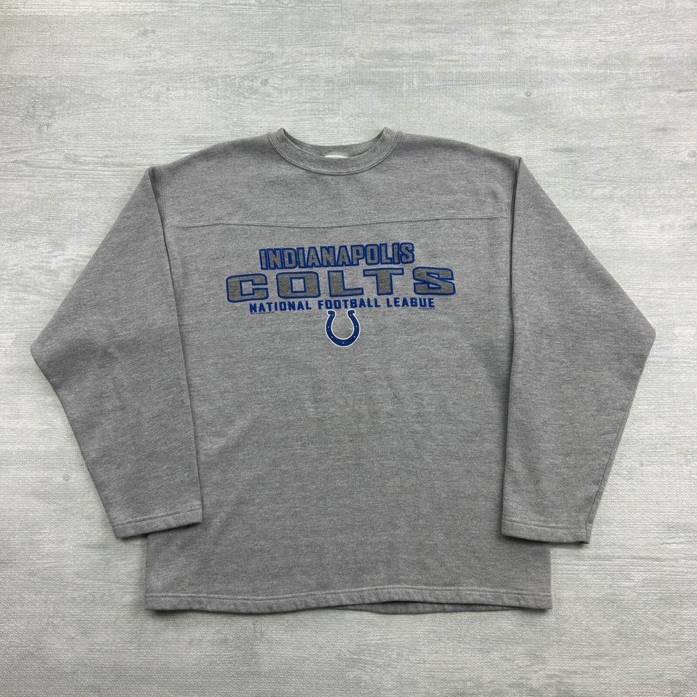 Vintage 90s Indianapolis Colts Sweatshirt Size Large Gray NFL Crewneck Football